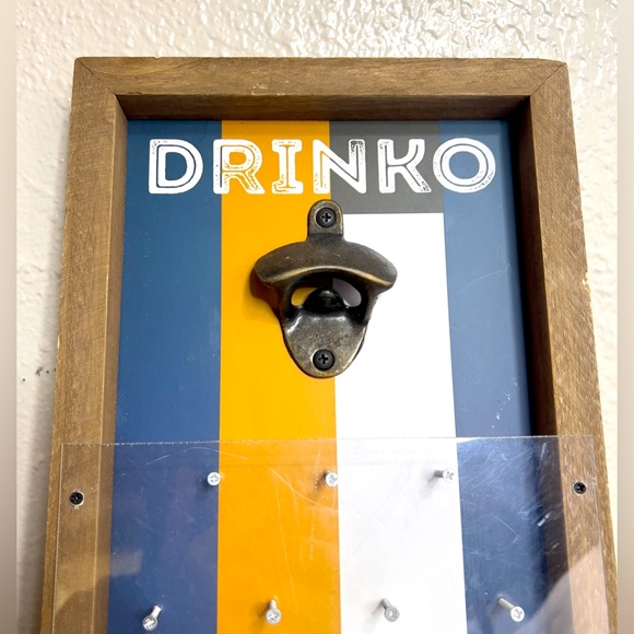 Drinko Plinko Beer Cap Bar Game Wood Framed - Picture 2 of 6